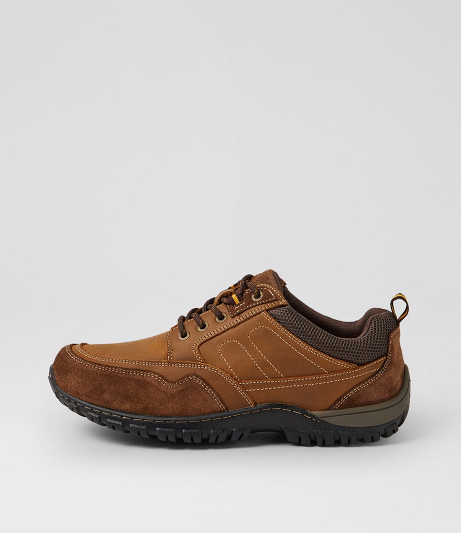 Tonka Bark Crazyhorse Leather Lace Up Flats