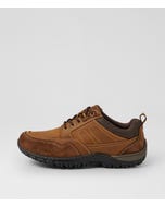Tonka Bark Crazyhorse Leather Lace Up Flats