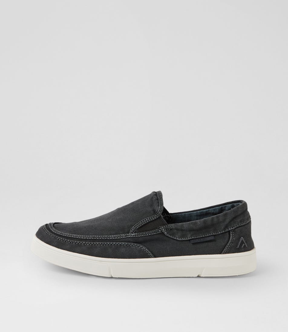 Alfieri Navy Canvas Slip On Sneakers