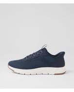 Wamrum Navy Knit Lace Up Sneakers