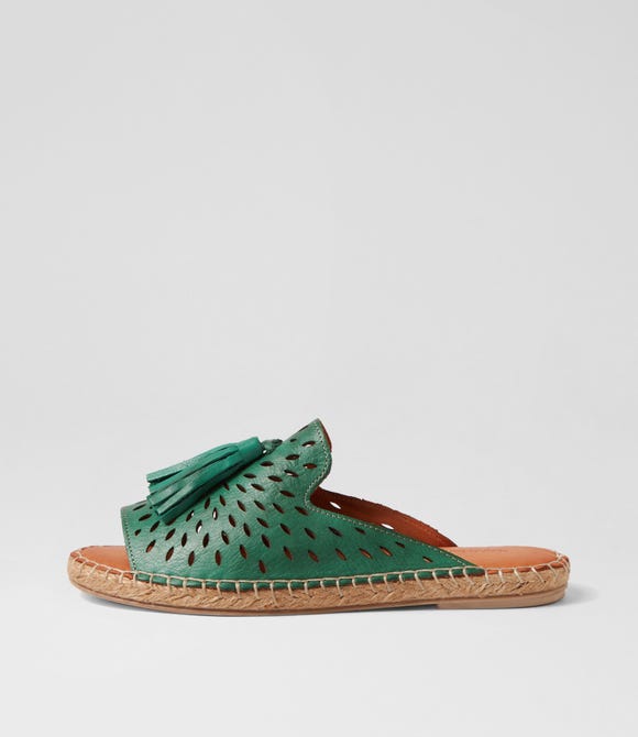 Pinetree Emerald Leather Sandals