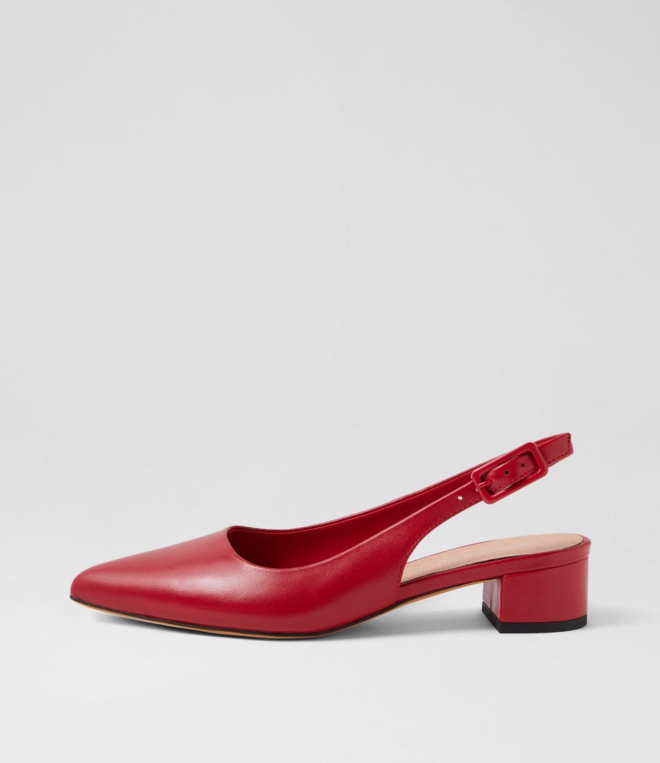 Claytin Red Leather Heels