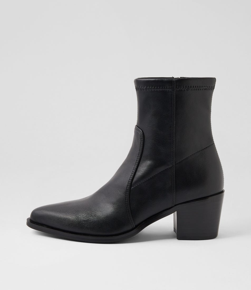 Fearnot Black Stretch Ankle Boots