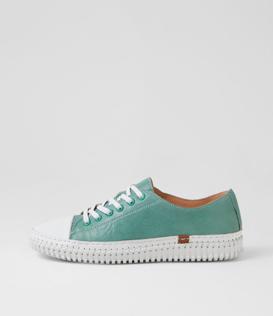 Jitarrs White Sky Shrunken Leather Sneakers