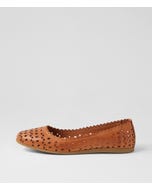 Fahey Tan Leather Flat Shoes