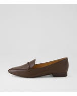 Daele Choc Dark Brown Leather Flat Shoes