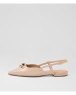Agleam Stone Leather Flat Shoes