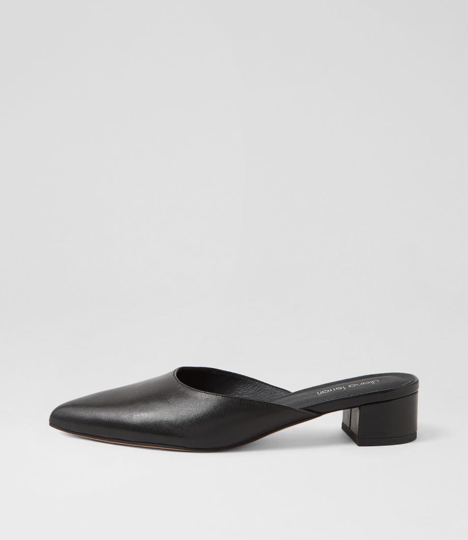 Comme Black Leather Heels