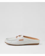 Ebuni Pale Blue Tan Leather Flat Shoes