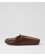 Ebuni Dark Brown Leather Flat Shoes