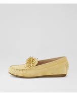 Errin Lemon Suede Flat Shoes