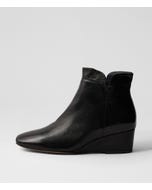 Grande Black Luxe Leather Ankle Boots
