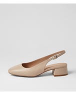 Mamia Nude Leather Heels