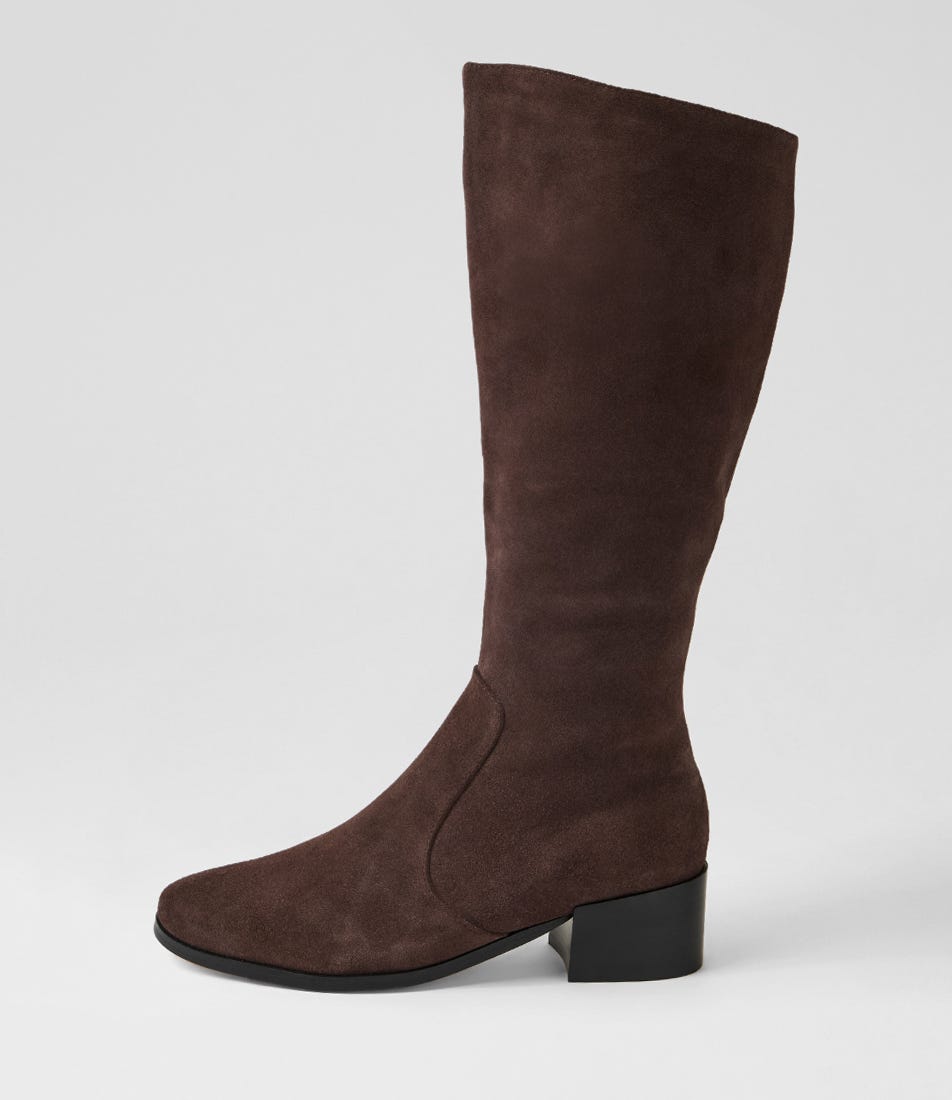 Sental Mid Brown Suede Knee High Boots
