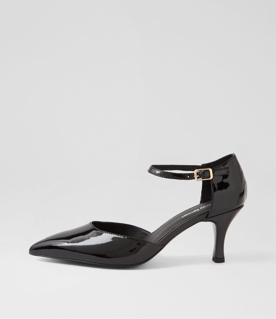 Tizer Black Patent Leather Heels