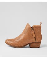 Zapa Dark Tan Leather Ankle Boots