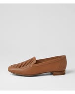 Tillis Dark Tan Leather Flat Shoes