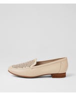 Tillis Cream Leather Flat Shoes