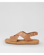 Realli Cappuccino Leather Woven Sandals