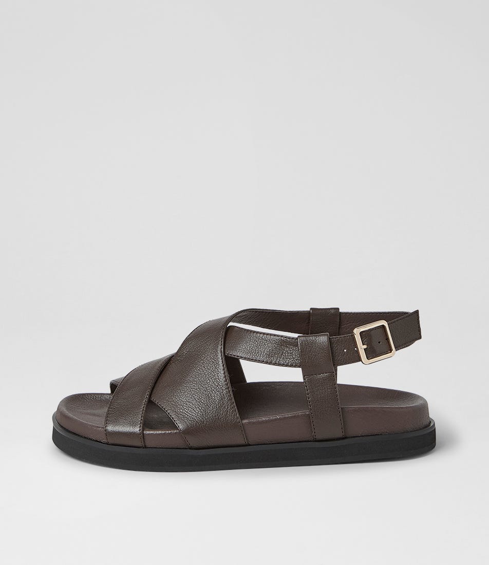Vebbie Choc Leather Sandals