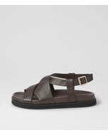 Vebbie Choc Leather Sandals