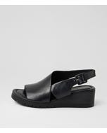 Vinka Black Leather Sandals