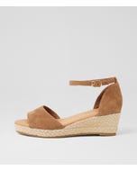 Skip Light Choc Natural Rope Suede Sandals