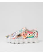 Bump Collage 2 Print Patent Leather Sneakers