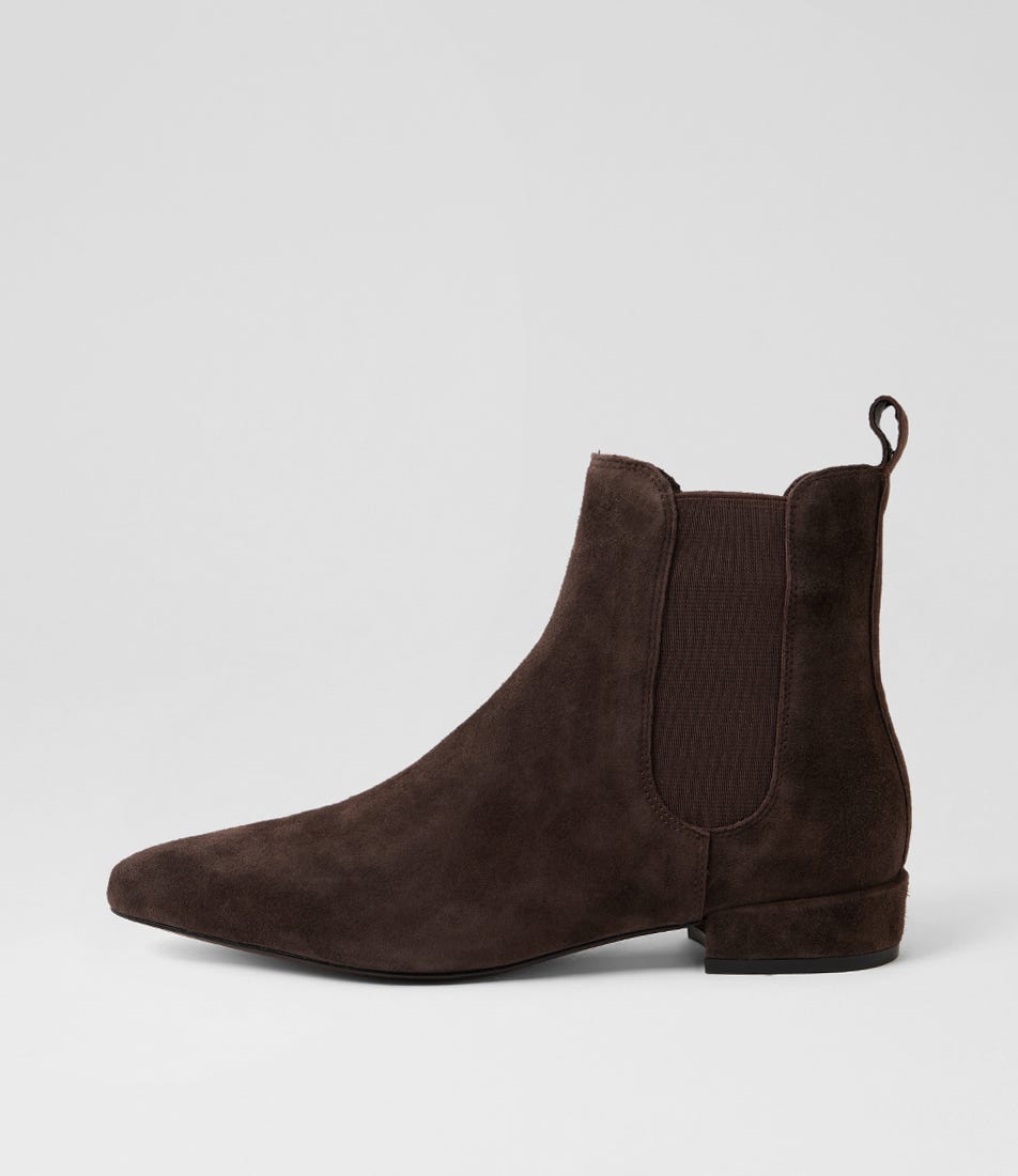 Emmahs Choc Suede Chelsea Boots
