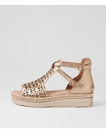 Accra Champagne Met Vanilla Leather Sandals