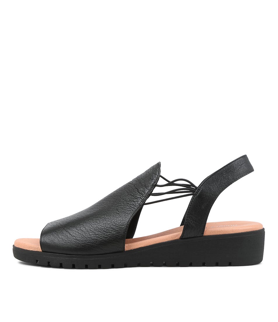 Marliss Black Leather Sandals BS