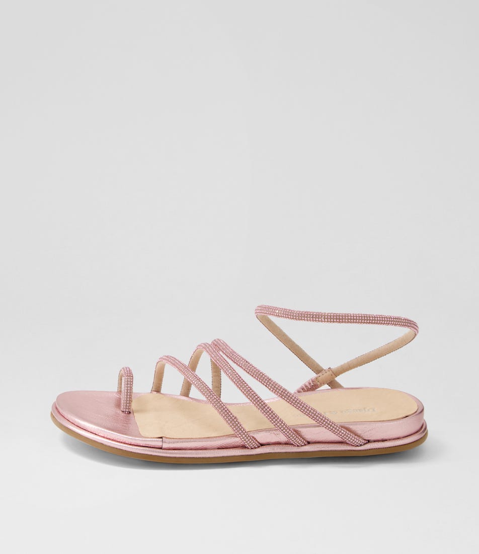 Boota Pink Jewel Fabric Sandals by Django & Juliette