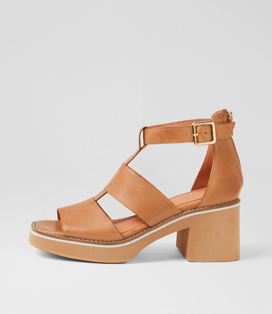 Jasty Tan Leather Sandals
