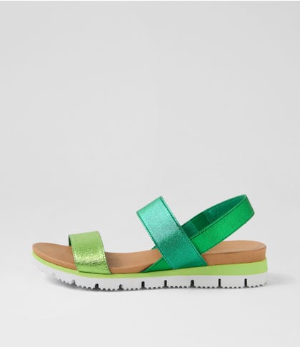 Lellie Light Citrus Emerald Multi Elastic Sandals