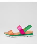 Lellie Bright Multi Fabric Sandals