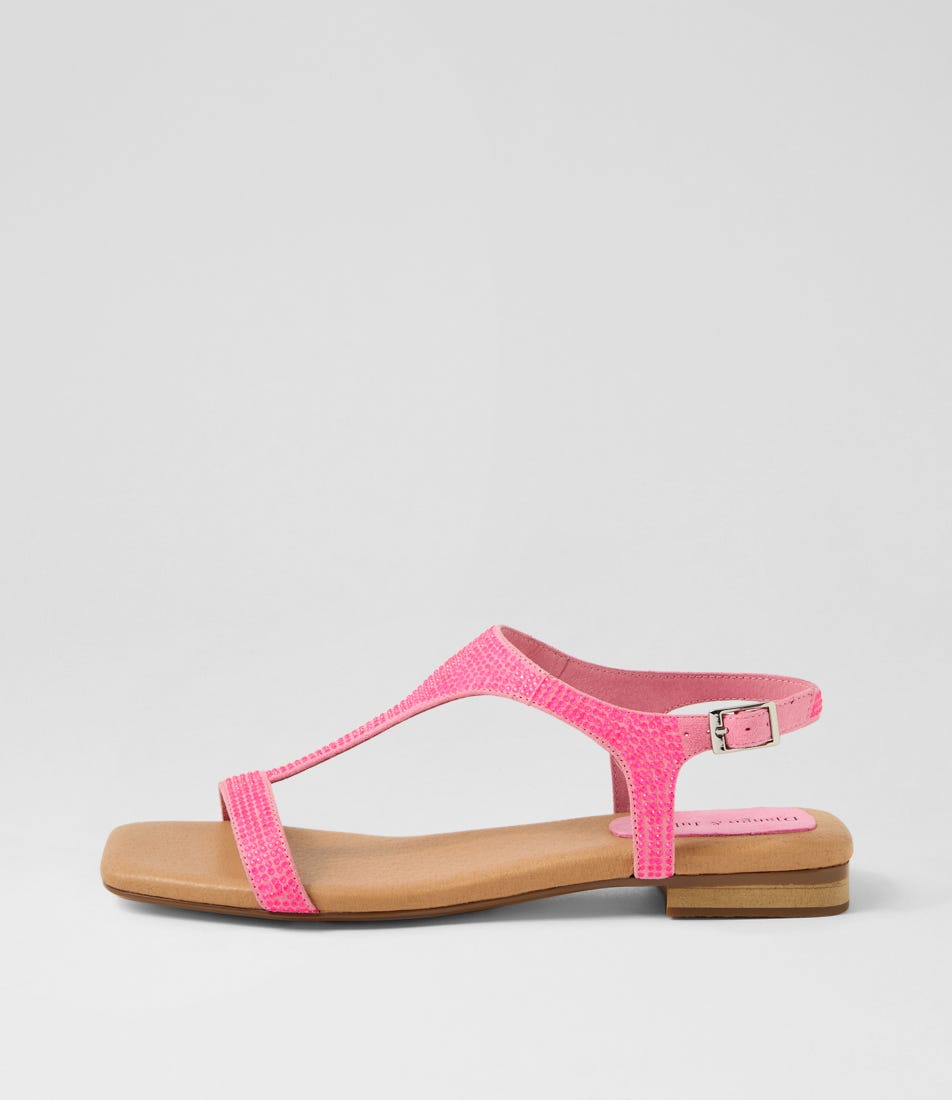 Paos Lipstick Suede Sandals