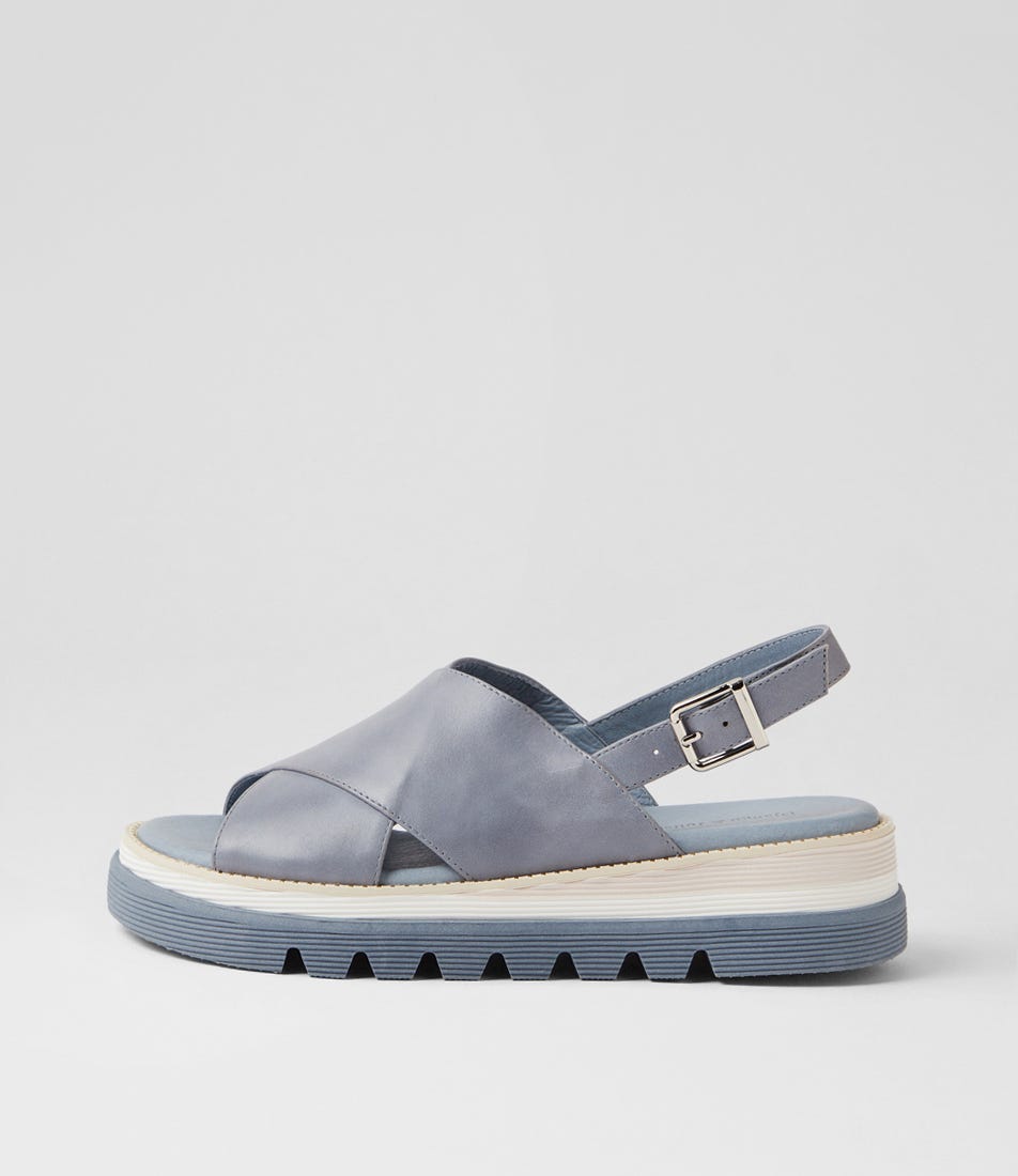 Sasi Denim Leather Sandals