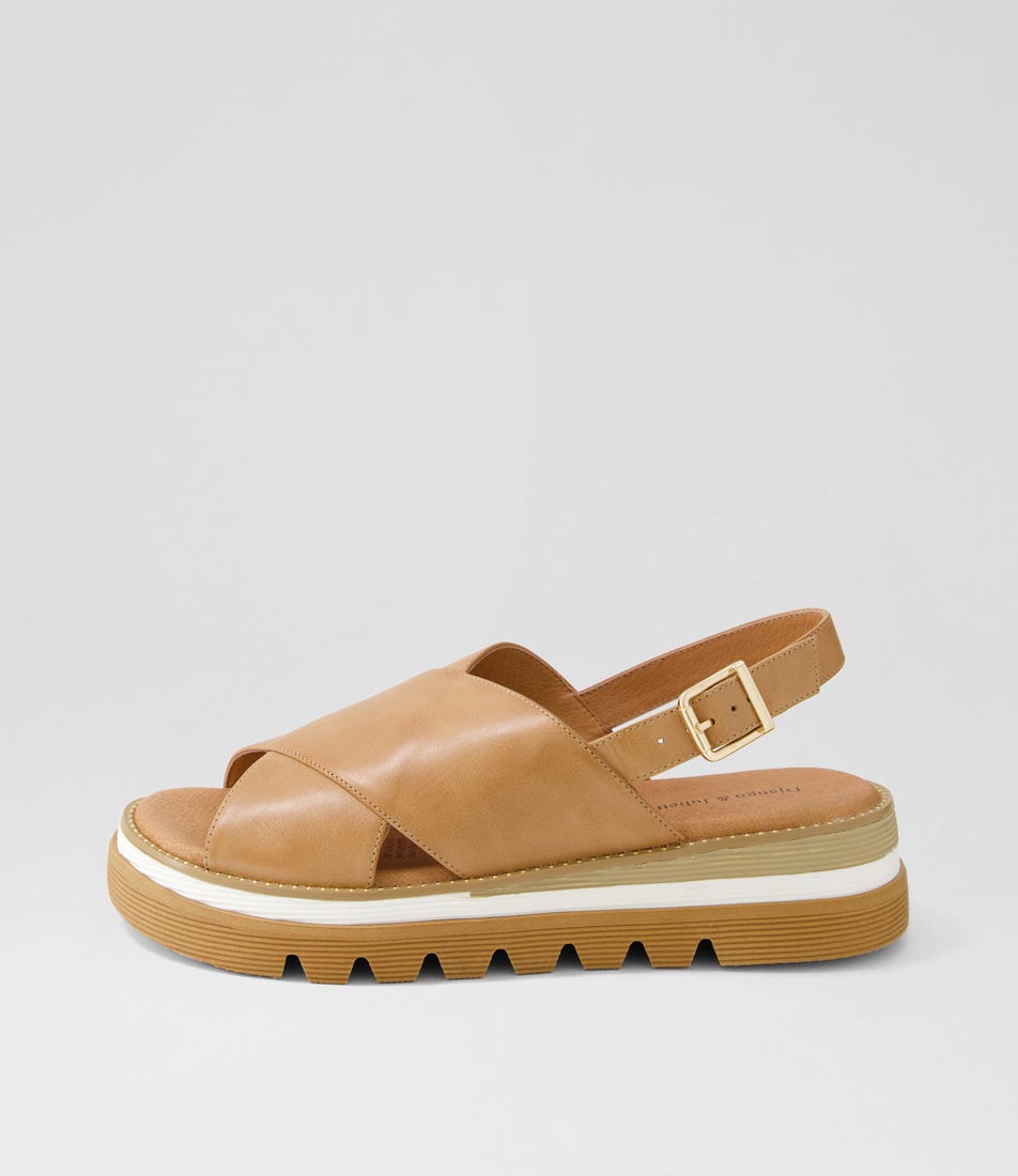 Sasi Tan Leather Sandals