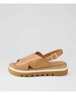 Sasi Tan Leather Sandals