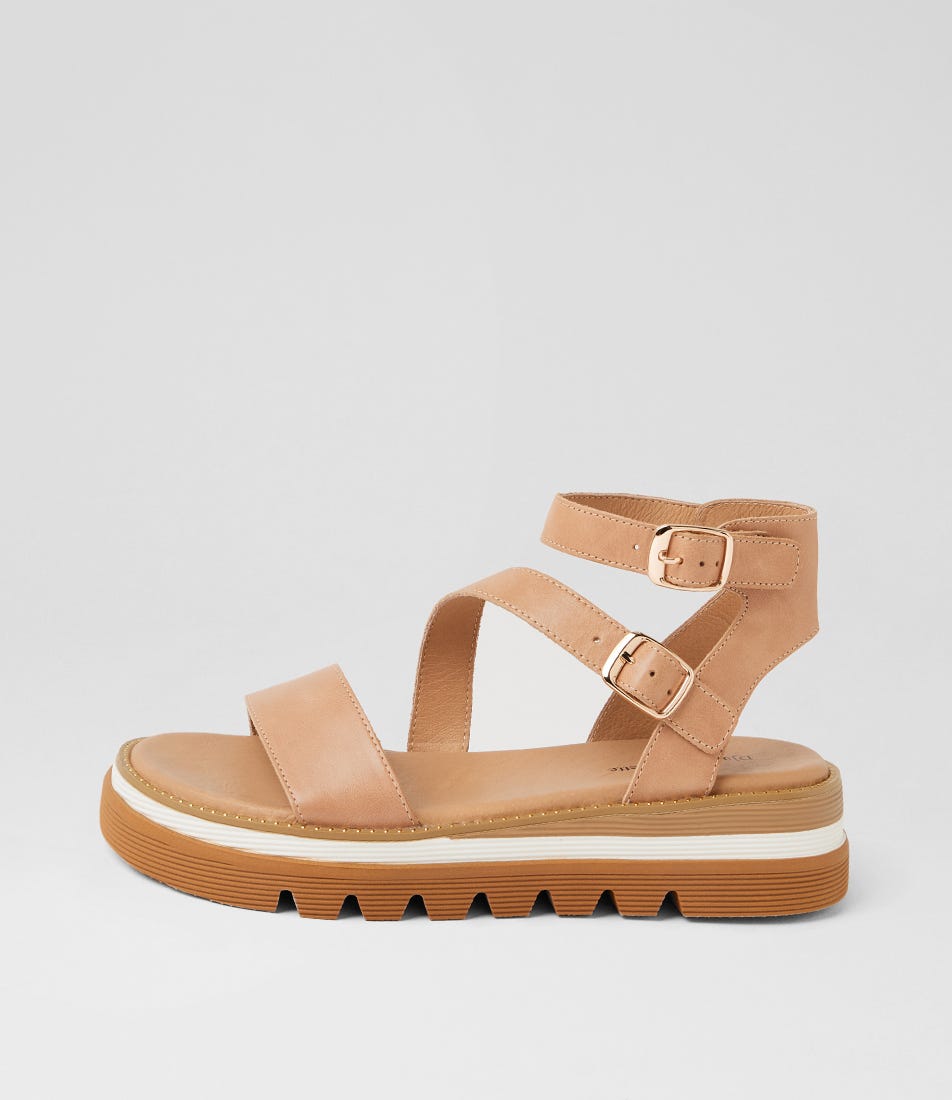 Selima Cappuccino Leather Sandals