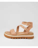 Selima Cappuccino Leather Sandals