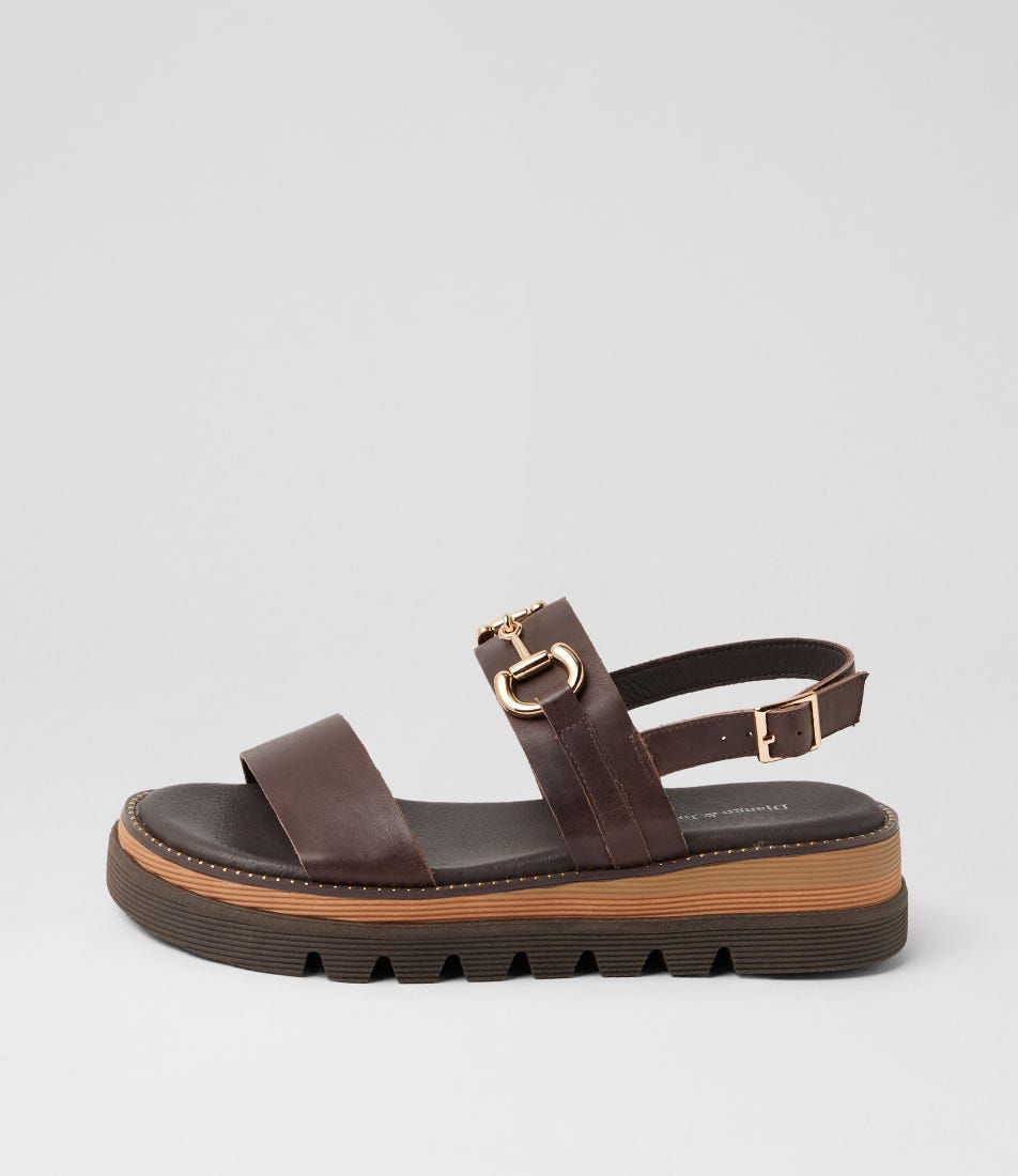 Sabri Choc Leather Sandals