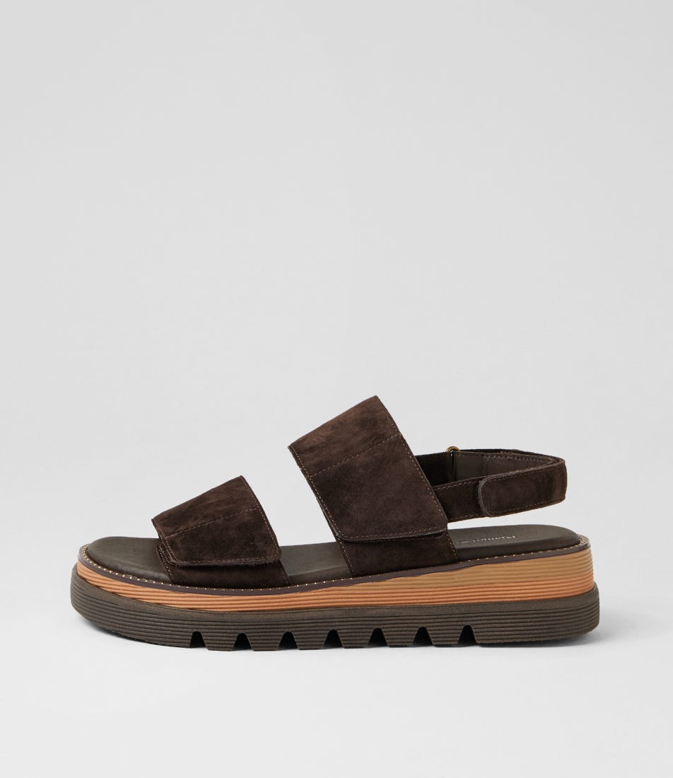 Soner Choc Suede Sandals