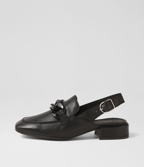 Vaborys Black Leather Heels