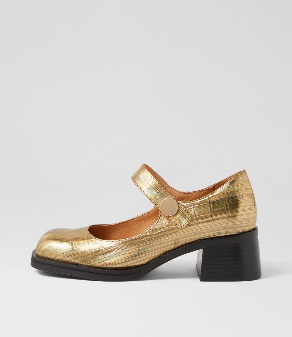 Edible Dj Old Gold Croc Leather by Django & Juliette