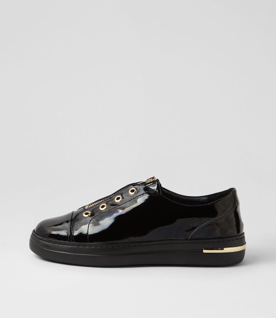 Wavana Black Patent Leather Sneakers