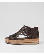 Adely Choc Leather Sandals