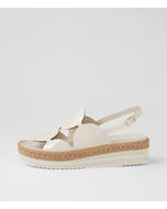 Alberte Ivory Patent Leather Sandals