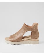 Ambatto Old Gold Almond Leather Sandals