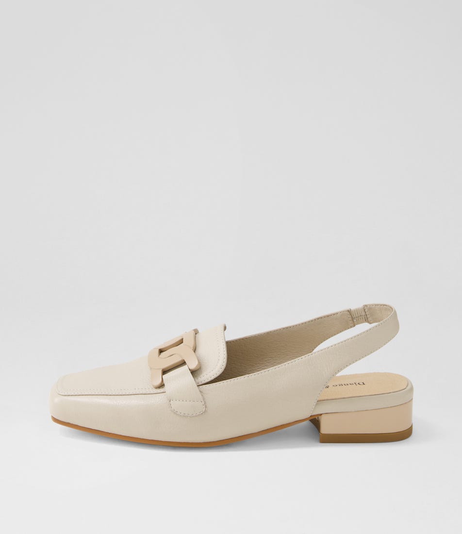Bossys Almond Cafe Leather Patent Mules